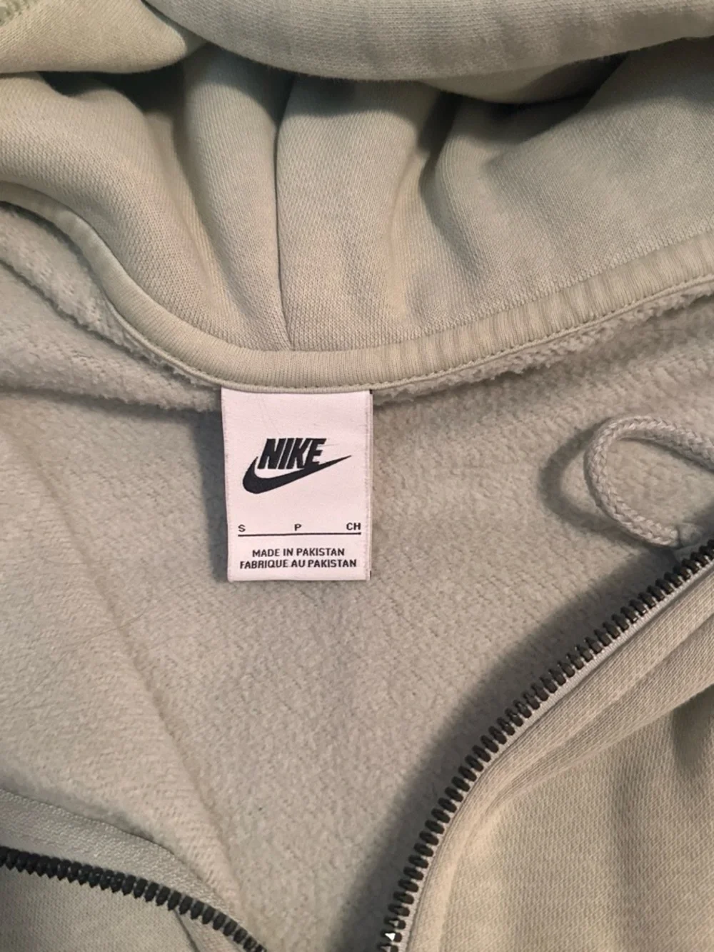 Oversized Nike Light Mint Green Zip Hoodie